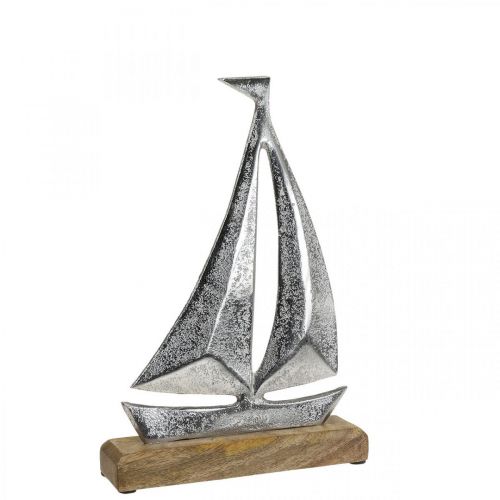 Floristik24 Maritieme decoratie, decoratieve zeilboot metaal, decoratief schip H16.5cm