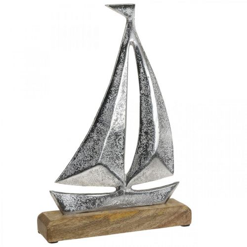 Floristik24 Maritieme decoratie, decoratieve zeilboot metaal, decoratief schip H26cm