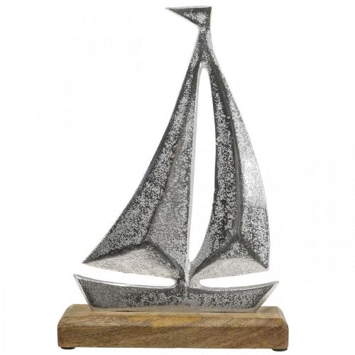 Floristik24 Maritieme decoratie, decoratieve zeilboot metaal, decoratief schip H26cm