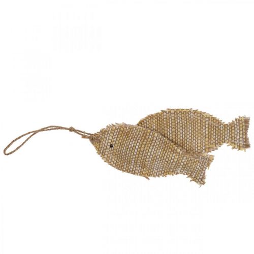 Artikel Maritieme hangdecoratie hanger deco vis om op te hangen H32cm