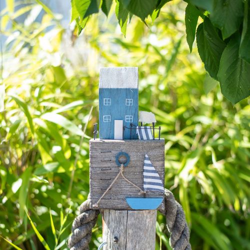 Maritieme houten decoratie havenpromenade Shabby Chic H25,5cm