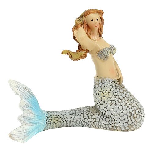 Floristik24 Decoratief figuur zeemeermin blauw 6cm - 9.5cm 3st