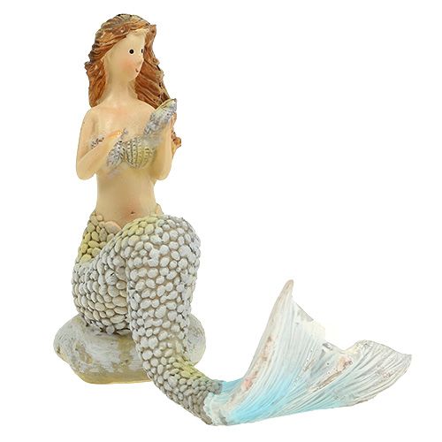 Floristik24 Decoratief figuur zeemeermin blauw 6cm - 9.5cm 3st