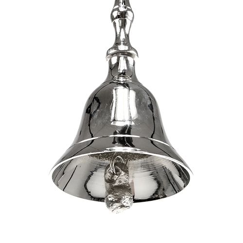 Floristik24 Menukaarthouder bel 12cm zilver