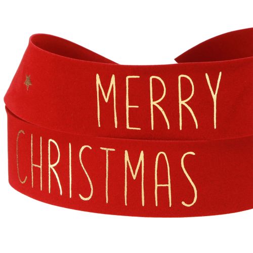 Artikel Vrolijk kerstversieringslint rood goud B40mm L5m