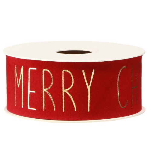 Artikel Vrolijk kerstversieringslint rood goud B40mm L5m
