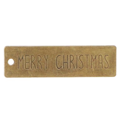 Merry Christmas Kersthanger metaal 7x2cm 6 st