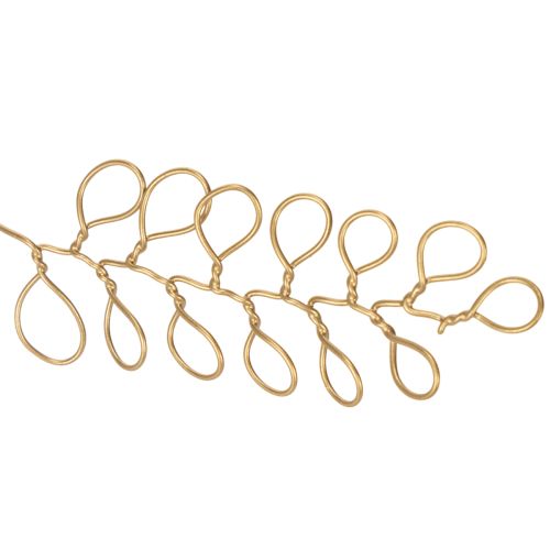 Artikel Metalen bloemenkrans, gemaakt van draad, geschikt voor een bloemenkrans, zomerdecoratie, wanddecoratie, goudkleurig, 110 cm