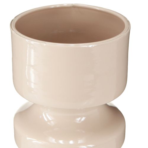 Artikel Metalen bloemenvaas Cappuccino Bruin Emaille Ø9cm H17.5cm