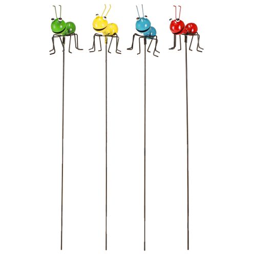 Artikel Metalen Decoratie Mier op Stok Tuindecoratie Assorti 46cm 4 Stuks