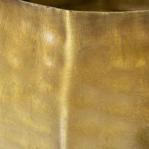 Artikel Decoratieve metalen bloempot, messing, Ø22/18/14 cm, set van 3