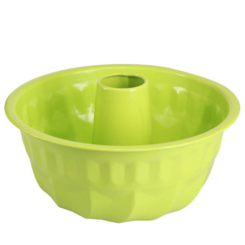 Artikel Metalen decoratieve Gugelhupf cakevorm appelgroen Ø23cm H12cm