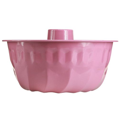 Artikel Metalen sierschaal bakvorm Gugelhupf roze Ø23cm H12cm