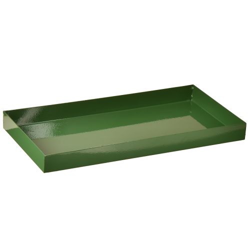 Metalen decoratieve schaal rechthoekige metalen schaal groen 30×15cm
