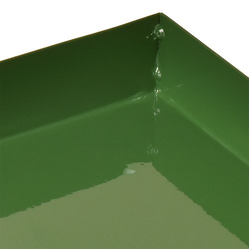 Artikel Metalen decoratieve schaal rechthoekige metalen schaal groen 30×15cm