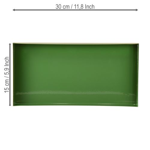 Artikel Metalen decoratieve schaal rechthoekige metalen schaal groen 30×15cm