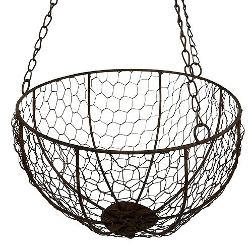 Floristik24 Metalen mandenset van 2 om op te hangen Ø17.5cm - Ø22.5cm