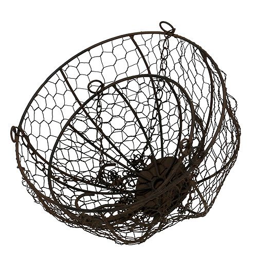 Floristik24 Metalen mandenset van 2 om op te hangen Ø17.5cm - Ø22.5cm