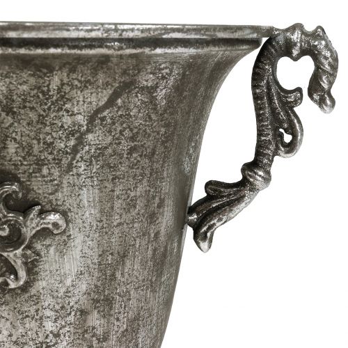 Floristik24 Beker van metaal antiek zilver Ø20,0cm H30cm