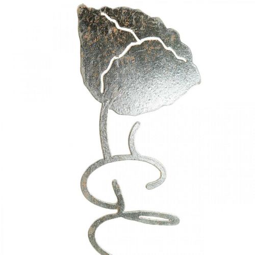 Floristik24 Metalen deco bloem houten standaard met opschrift "Happiness" H40cm