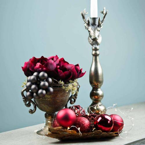 Floristik24 Metalen beker antiek goud Ø14cm H16cm