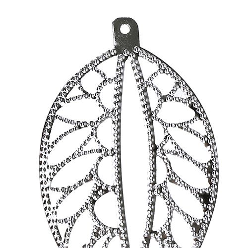 Floristik24 Metalen plaat om op te hangen zilver 4cm x 7cm 24st