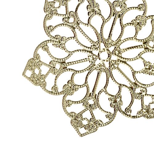 Metalen bloem met ornament Ø5.5cm goud 24st | Floristik24.nl