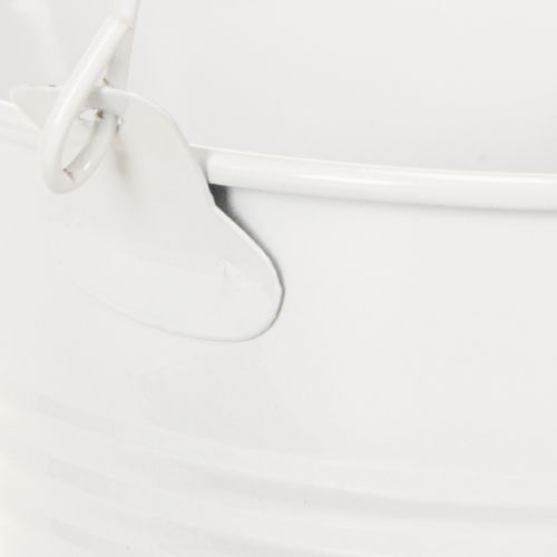 Artikel Metalen emmers, wit, Ø12cm, H10cm, 8 stuks