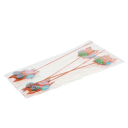 Floristik24 Sorteer de metalen uil 7 cm op de draad. 4st