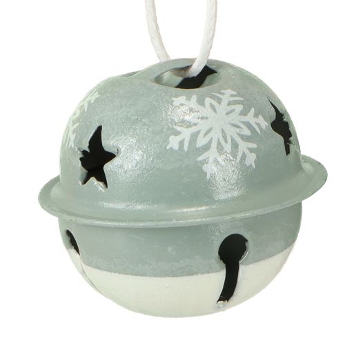 Artikel Metalen bellen Kerstklokken Mint Beige Ø3cm 16st