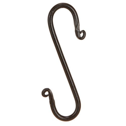 Artikel Metalen haak S-haak voor decoratie in zwart 8cmx15cm 2st