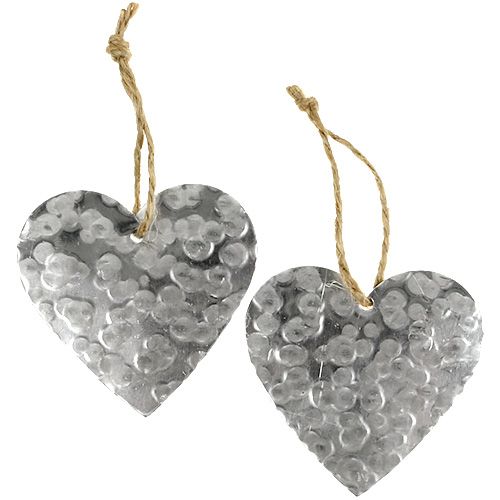 Floristik24 Metalen hart om op te hangen 5,5 cm 16 st