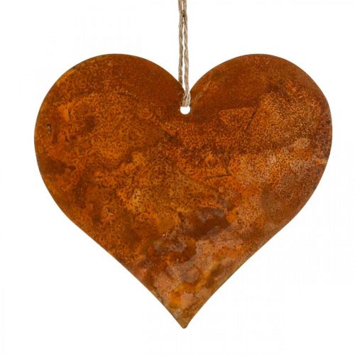 Metalen harten, decoratieve hangers, roestdecoratie 19×20 cm 4 st