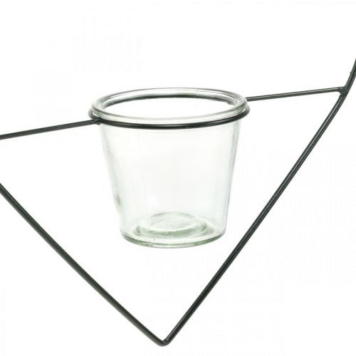 Artikel Lantaarn hart metaal 28cm theelichthouder voor hangend glas 9cm
