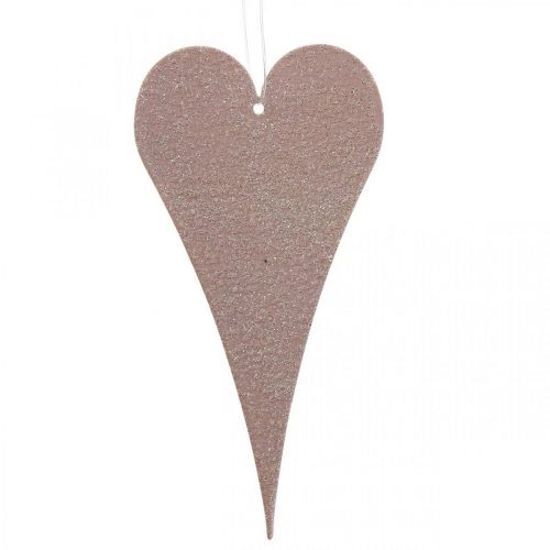 Artikel Hangende decoratie harten om op te hangen oranje/paars 15cm 6 stuks