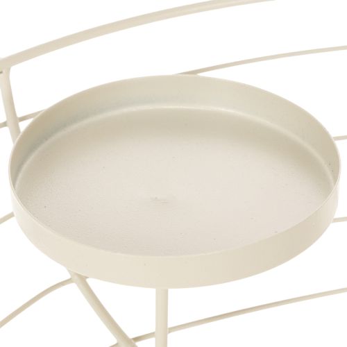 Ronde adventskrans kaarsenhouder voor vier theelichtjes of kaarsen, 35 cm | Floristik24.nl