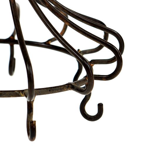 Artikel Metalen kroon om op te hangen bruin