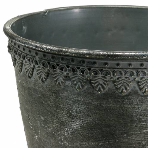 Floristik24 Metalen beker zilver antiek H26cm Ø17cm