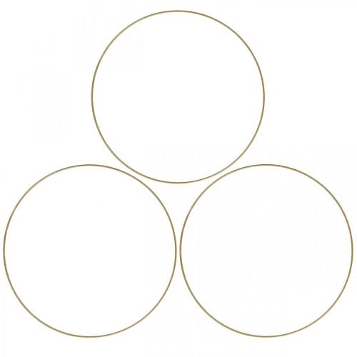 Metalen ring decor ring Scandi ring deco lus goud Ø20.5cm 6st