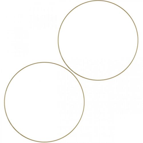 Floristik24 Metalen ring sierring Scandi ring sierlus goud Ø 25,5cm 6 st