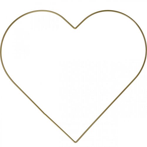 Metalen ring hartvorm, hangende decoratie metaal, decoratieve lus goud B32.5cm 3st