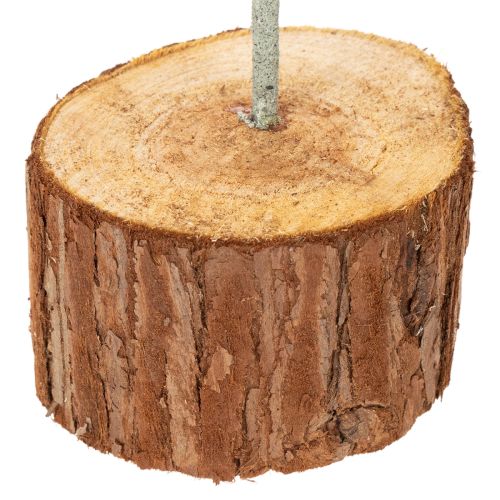 Decoratieve metalen ring op een houten standaard voor tafeldecoratie, 43 cm | Floristik24.nl