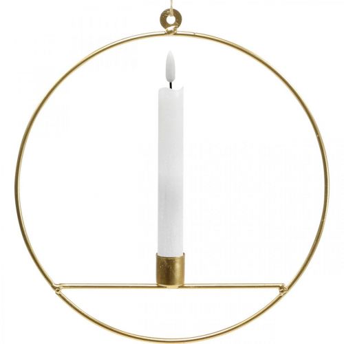Artikel Kandelaar om gouden metalen sierring op te hangen Ø25cm 3st