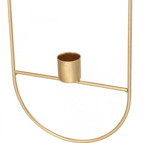 Floristik24 Kandelaar om goudkleurig ovaal metaal op te hangen 13 × 30.5cm 3st