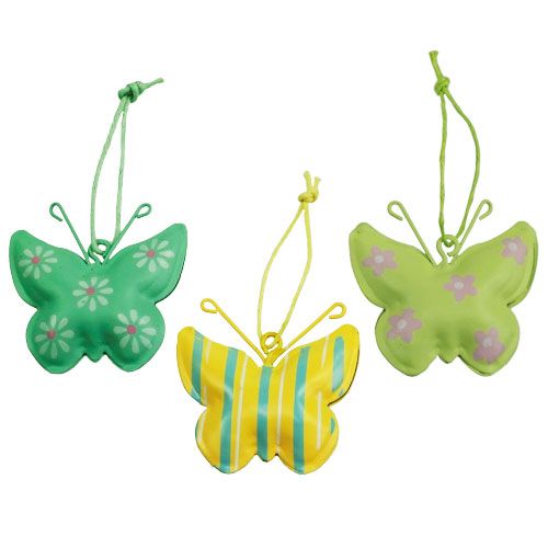 Floristik24 Metalen vlinders om op te hangen 4,5 cm 9 stks
