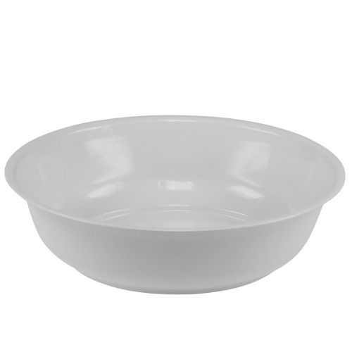 Artikel Metalen kom kom witte kom emaille look Ø25cm H7cm