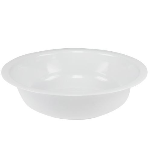 Artikel Metalen schaal witte schaal emaille look Ø36cm H9,5cm