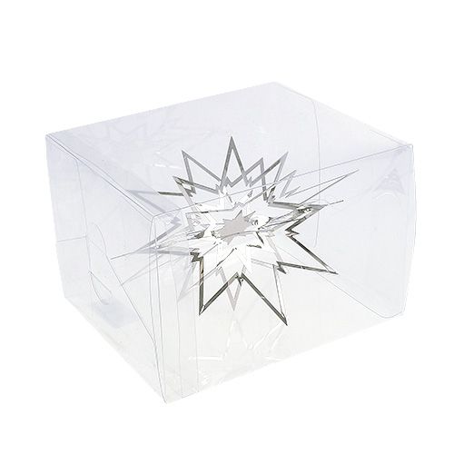 Floristik24 Metalen ster voor het ophangen van 3D zilver 16cm