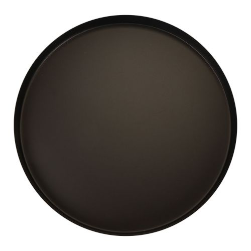 Artikel Metalen dienblad sierdienblad zwart rond kaarsendienblad Ø25cm 2st