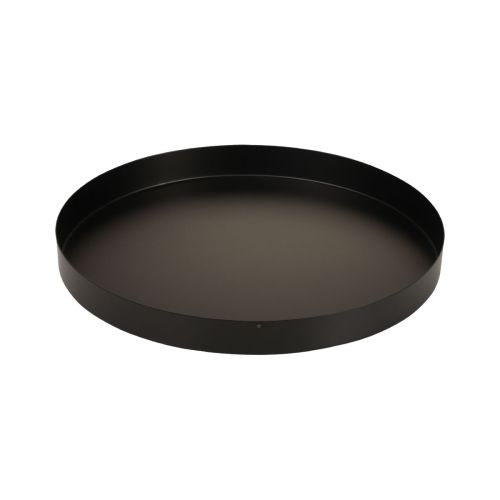 Floristik24 Metalen dienblad rond kaarsenplateau zwart Ø20cm H2,5cm 2st